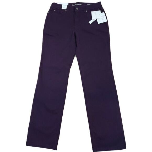 Corft&Barrow ~Woman Size 6~ Purple Classic Fit Straight Leg High Rise Jeans NWT. - Picture 8 of 12